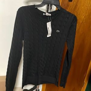 Black blouse size 8  Lacoste new